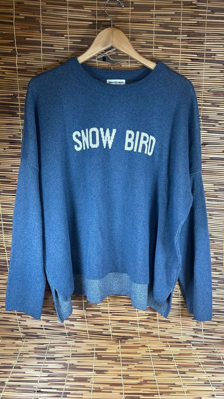 Town Pride Snow Bird Sweater XL Sunrise Wave Blue